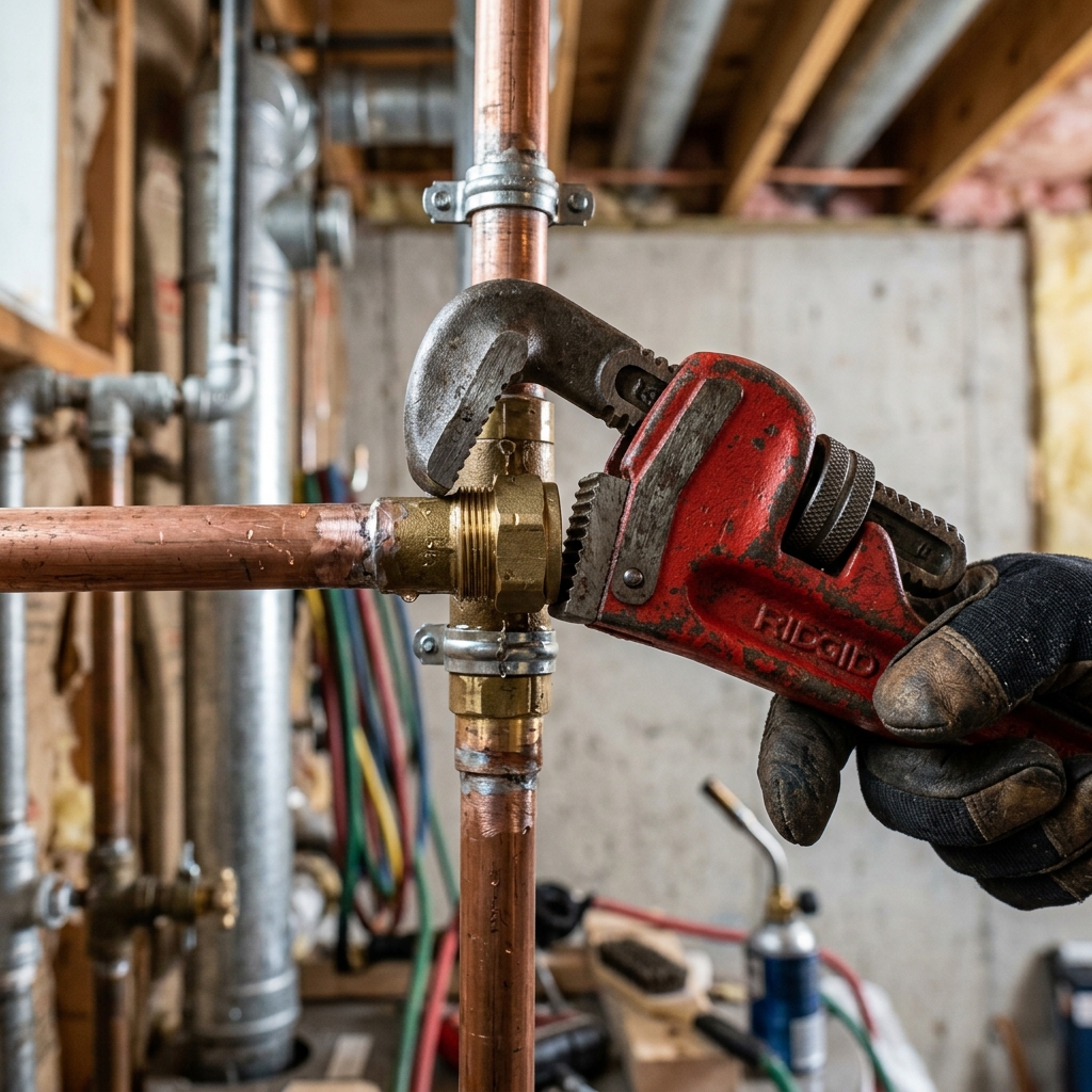 Plumber clearing a drain clog in Duluth MN